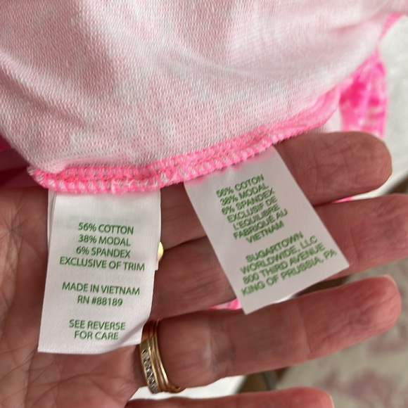 Lilly Pulitzer Jorge Romper in Print Pink Shandy Invest A Gator, Medium. - Picture 16 of 16